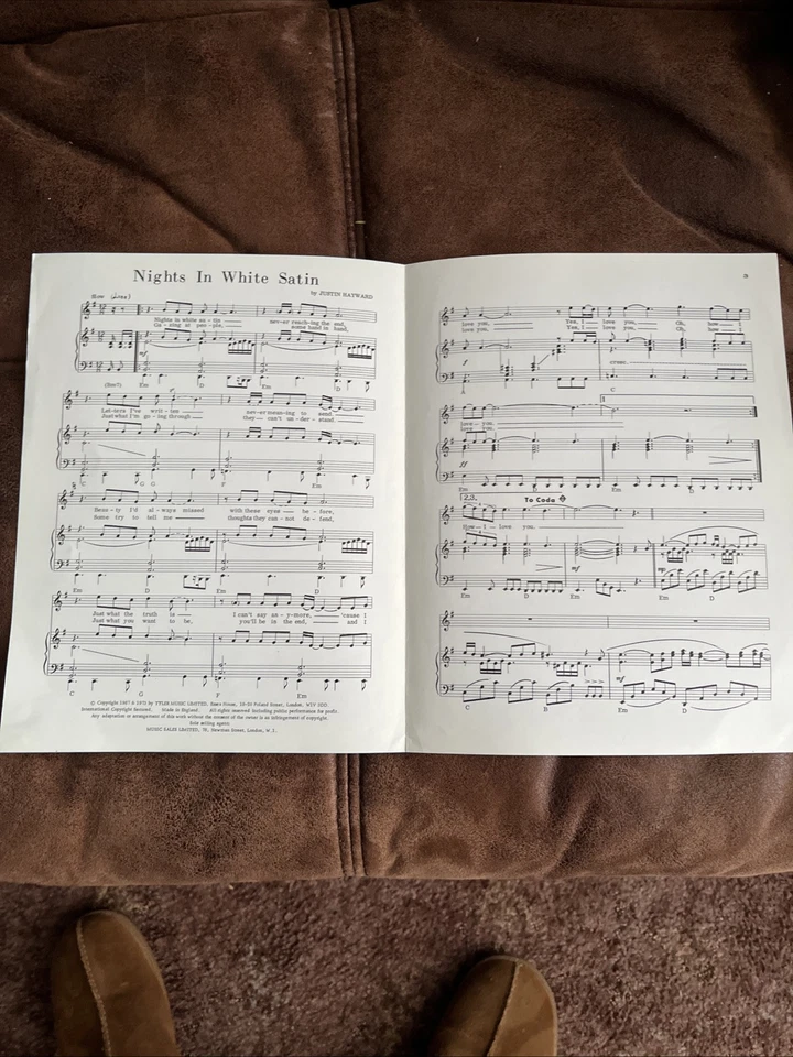 Nights In White Satin Sheet Music Moody Blues - Image 2 of 3