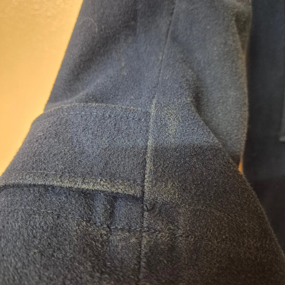 Adidas Originals A.039 Men's Duffle Coat Size 50 Blue Wool Blend Toggles Hooded - Image 4 of 4