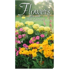 Turner Licensing,  Flowers 2 Year 2026 Pocket Planner, 3.63'' X 6.38'', 12-Month