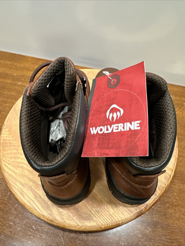 WOLVERINE W04906-M - Men's HARRISON 6'' (Medium) Brown Leather Work Boots 7.5 M - Picture 6 of 9