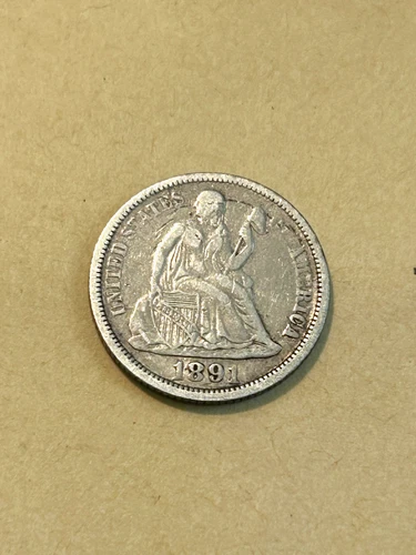 New Listing1891-O Seated Liberty Dime VF Silver 10C New Orleans