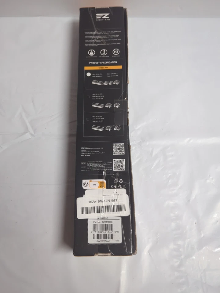 New EZDIY-FAB PSU Extension Cable Sleeved Custom Mod PC Power Supply Cables - Image 4 of 4