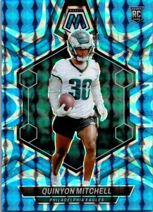 2024 Panini Mosaic #322 Quinyon Mitchell Mosaic Reactive Blue