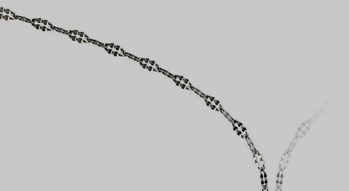 DAISY030/925 STERLING SILVER CHAIN  / DAISY DESIGN// 18INCH LONG/ RODIUM PLATED - Picture 3 of 3