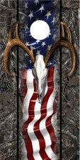 American Buck Wood Camo LAMINATED Cornhole Wrap Bag Toss Skin Decal Sticker