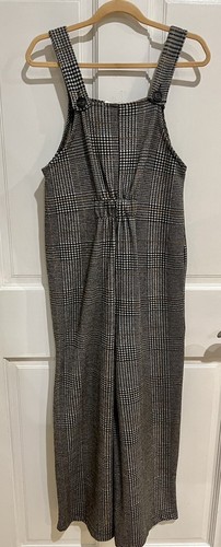 Zara Girls Wide Leg Grey Herringbone Jumpsuit Coverall Size 11-12 - Picture 3 of 7