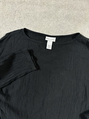 Weiche Umrandung Damen Gaze Baumwolle Pullover Hi-Low Top Gr. XS lockere Passform