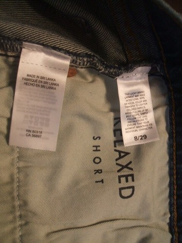 Pantalones Cortos de Jean Denim Relajados Corte Lucky Brand Borde Deshilachado 8 29 Nuevos con Etiquetas Tiro Alto - Imagen 3 de 14