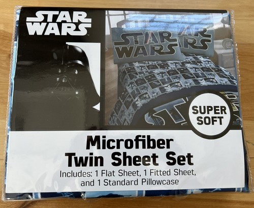 NEU Disney Star Wars Kinder 3 Stück Mikrofaser Twin Laken Set Super Weich