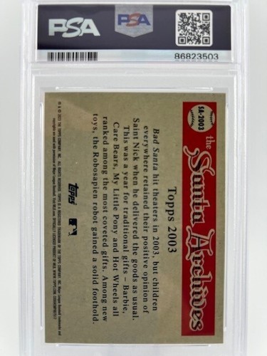 2023 topps holiday santa claus sa-2003 PSA Mint 9 POP 3 - Bild 2 von 2