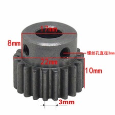 1 Module 20 Teeth Spur Gear Motor Gear Outer Diameter 22mm Bore 6/7/8/10/12mm