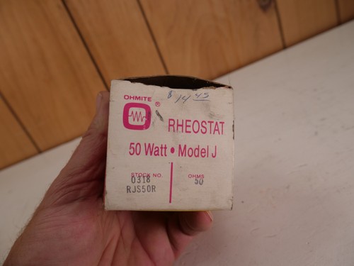 Ohmite RJS50R All Ceramic Rheostat Model J, 50 Watt 50 ohms 50W NEW - Picture 3 of 9