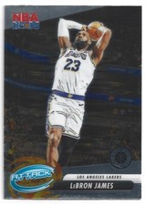 2023-2024 Panini NBA Hoops Premium Stock Lebron James Attack the Rack #4