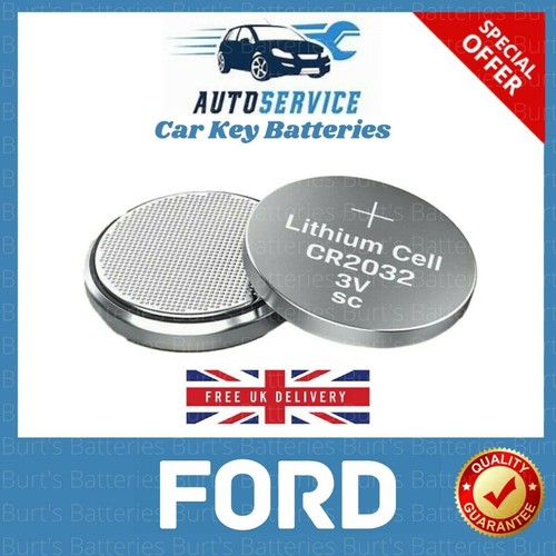 2x Chiave Batteria Auto FOB Per Ford Focus C Max Fiesta Kuga Galaxy Cougar CR2032 - Foto 15 di 24
