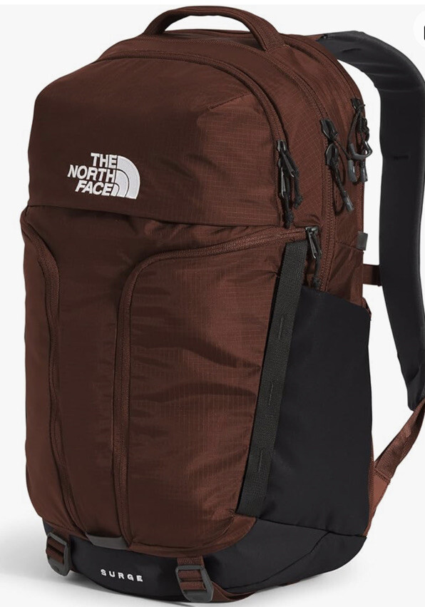 THE NORTH FACE Surge Commuter Laptop Backpack Dark Oak TNF Black