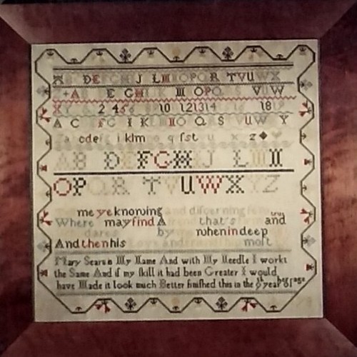 The Scarlet Letter MARY SEARS Reproduction SAMPLER 1778 Counted Cross Stitch KIT - Picture 18 of 18