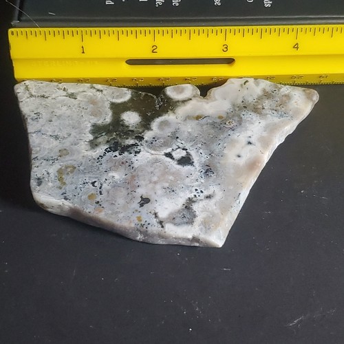 Natural Crystal Green Ocean Jasper Slab with Stand - Picture 6 of 9