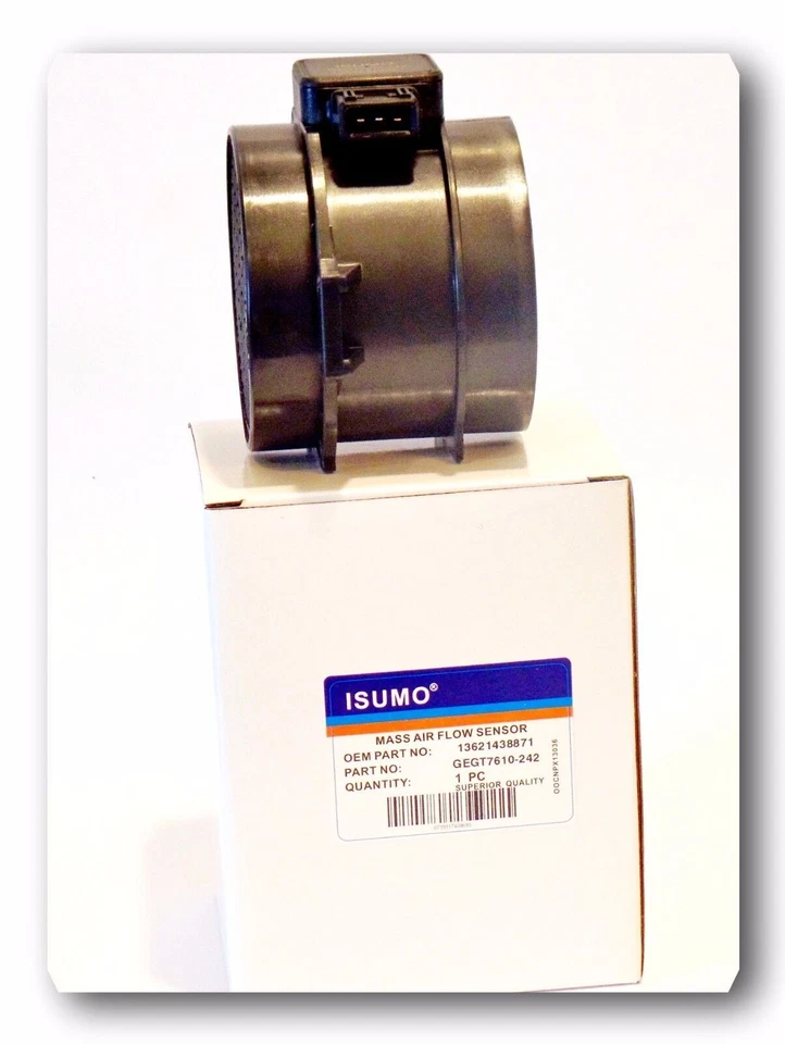 Sensor de flujo de aire de masa compatible con OEM# 13621438871 BMW 330Ci 330i 330xi 530i X5 Z3 01-06 Foto 3 de 4