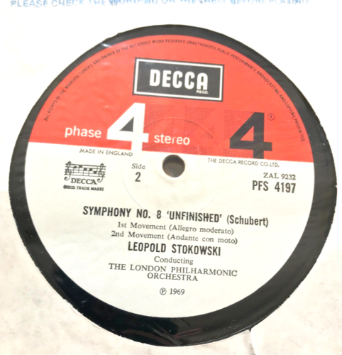 Decca PFS 4197 Stokowski - Beethoven Symphony 5 Schubert Unfinished LPO NM - Picture 4 of 5