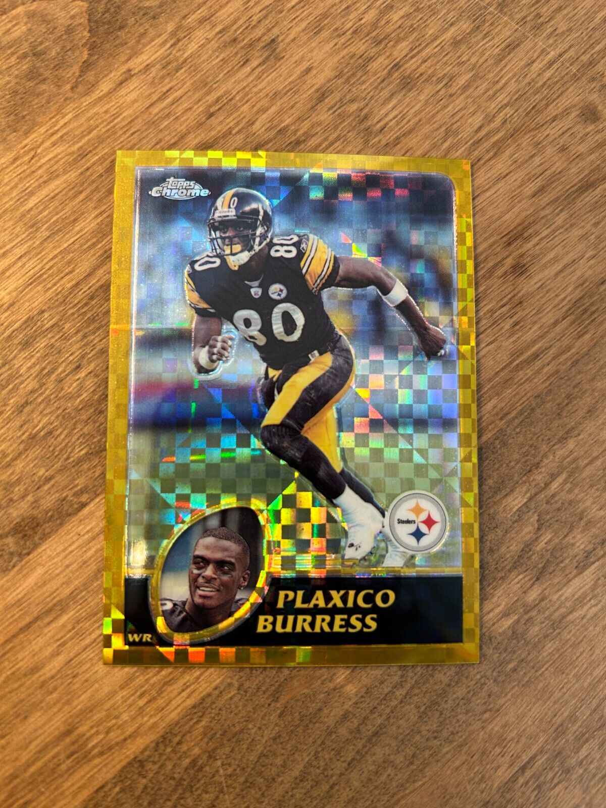 2003 TOPPS CHROME GOLD XFRACTOR 116 PLAXICO BURRESS 94/101 STEELERS GIANTS
