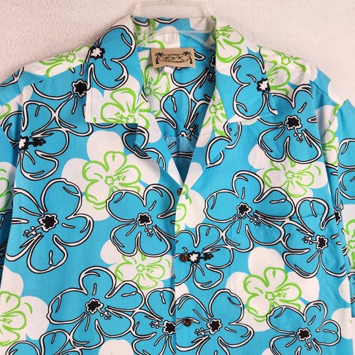 Lot Of 2 E &K Mens Hawaiian Shirts Short Sleeve Floral Tropical Camp Print Sz L - Picture 10 of 15