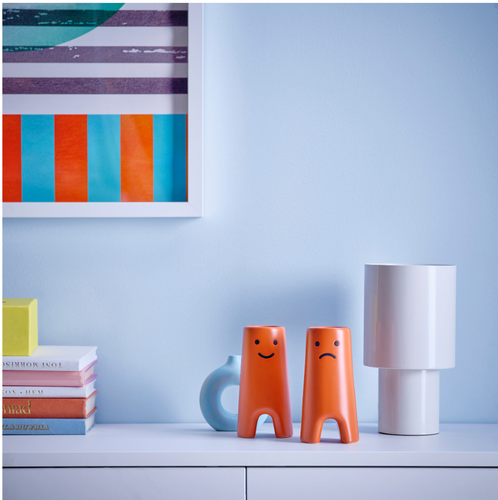 IKEA FRÖVÄXT Vase, braun-orange, 14 cm, 5 33/64", Dekor, nagelneu - Bild 3 von 8