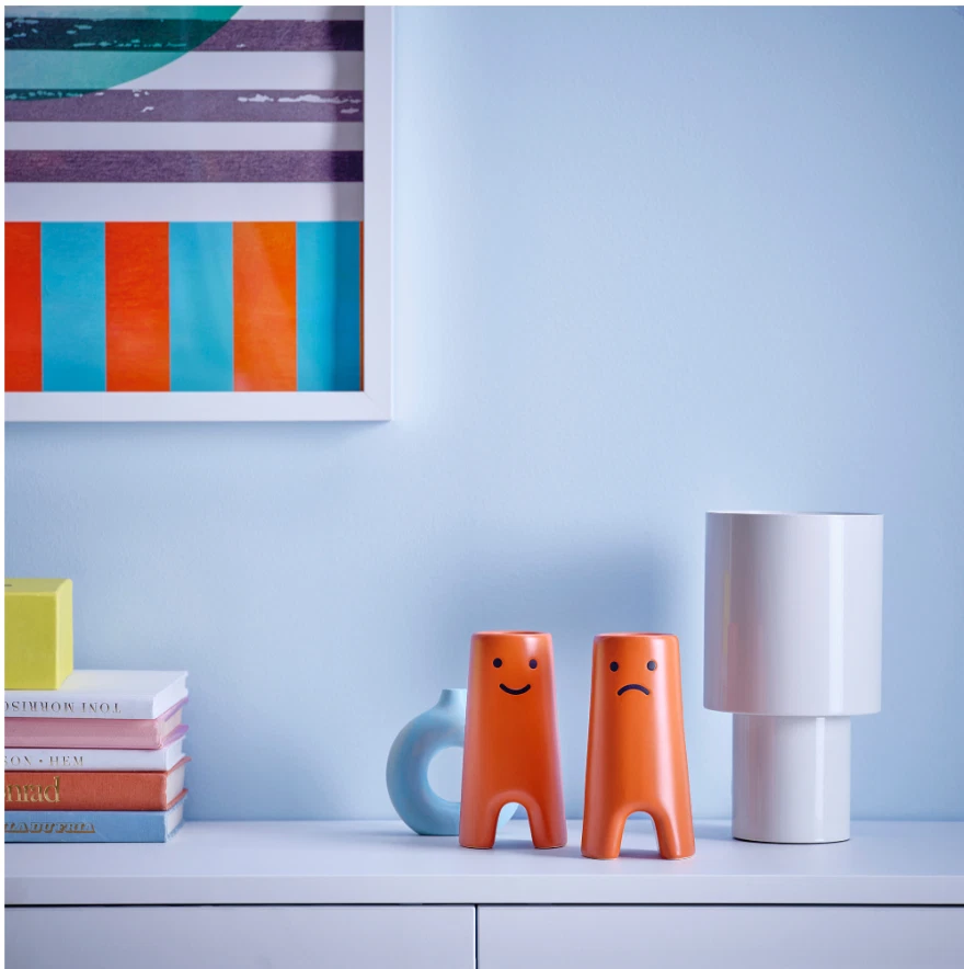 IKEA FRÖVÄXT Vase, braun-orange, 14 cm, 5 33/64", Dekor, BRANDNEU - Bild 3 von 4