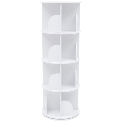 4 Tiers 360° Rotating Bookshelf Bookshelf Organizer Floor Standing Storage Shelf - Picture 4 of 14