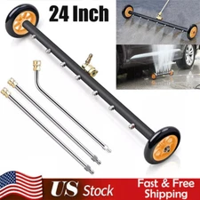 24" Pressure Washer Water Broom Undercarriage Cleaner Driveway Surface Cleaner