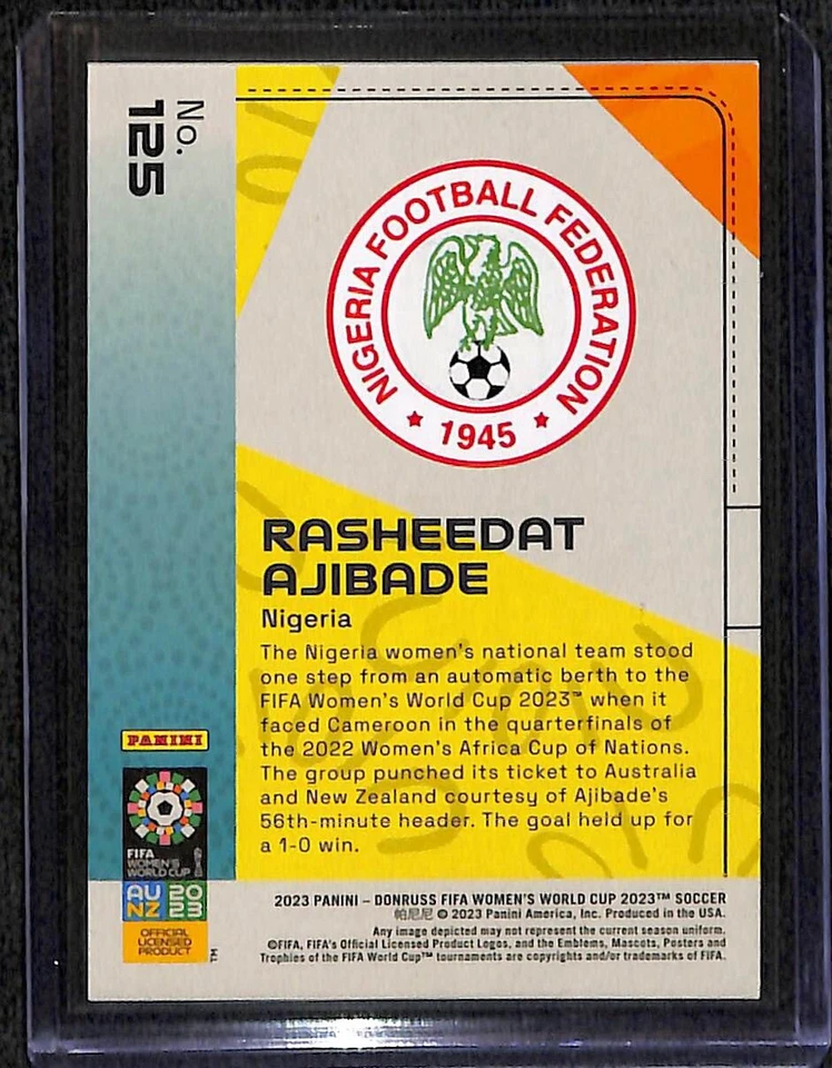 Rasheedat Abijade 2023 Donruss FIFA Women’s Works Cup #125 Blue Prizm /99 - Image 2 of 2