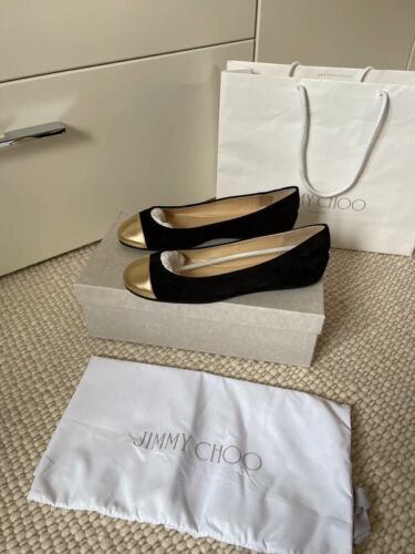 Original Jimmy Choo Ballerinas Black/Gold - Bild 7 von 15