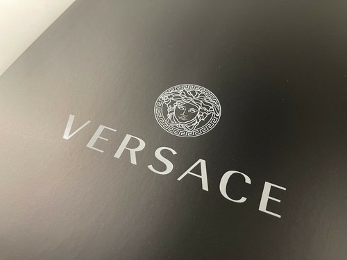 Versace 16x10x2 schwarz SHOPPING GESCHENK Papier Umschlag TASCHE für Shirt/Unterwäsche/Schal - Bild 3 von 9