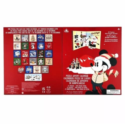 DisneyParks Topolino e Amici Vacanze 25 Puzzle Calendario dell'Avvento Nuovo con Scatola - Foto 2 di 7