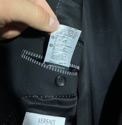 Versace Collection Two Button Black Blazer - Picture 10 of 11
