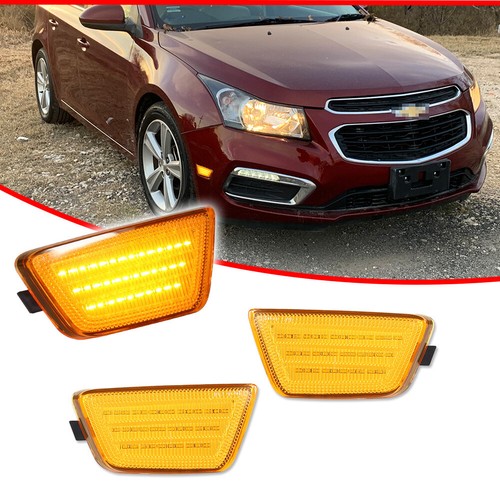 For 2011-2015 Chevy Cruze Amber Lens LED Front Bumper Side Marker Lights Lamps - Bild 2 von 10