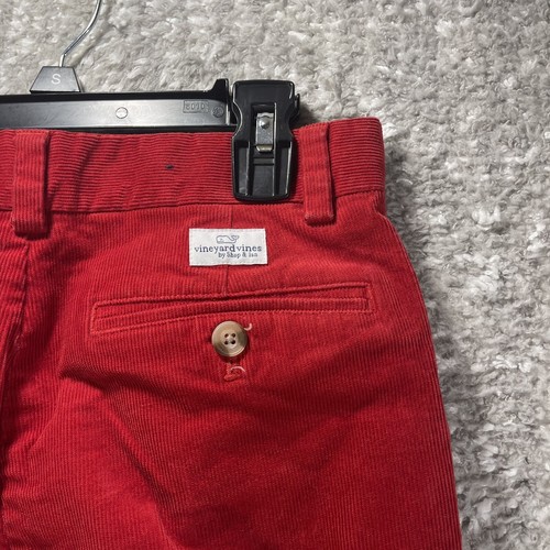 Vineyard Vines Girls 14 Corduroy Red Straight Pants Adjustable Waist Cotton - Picture 3 of 11
