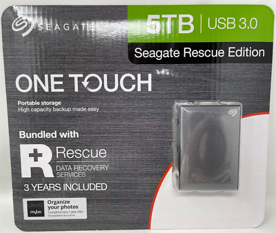Seagate One Touch Portable Storage HD Drive 5TB Laptop Tablet PC