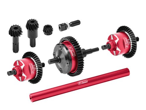 GPM 7075 ANTERIORE E CENTRALE E POSTERIORE CAMBIO COMPLETO DIFF 10780 PER RC TRAXXAS MINI MAXX - Foto 13 di 14