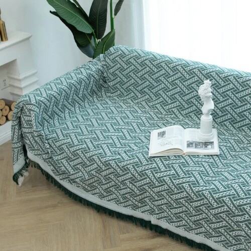 Sofabezug Decke Einfarbig Rutschfest Sofa Handtuch für Möbel Deko Sofabezug - Bild 4 von 19