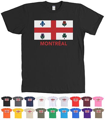 Quebec Montreal Flag T-Shirt Canada Shirt Quebec Montreal Flag T-Shirt Canada Shirt
