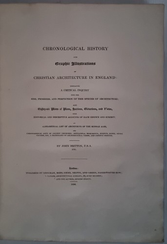 1826 / Britton's Chronological History of Christian Architecture / Bible Int. - Picture 11 of 24