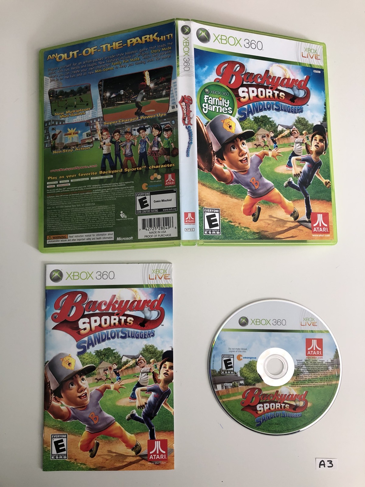 Backyard Sports Sandlot Sluggers Microsoft Xbox 360 2010 Cib