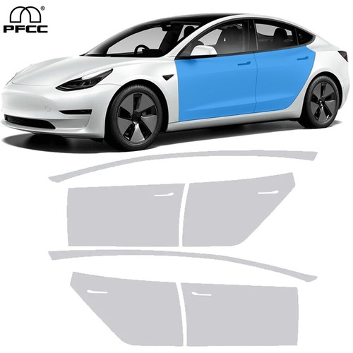 For Tesla Model 3 2017-2023 Doors Precut Paint Protection Film TPU PPF Clear Bra