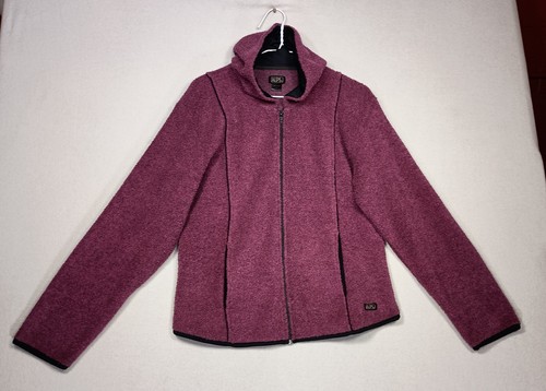 ALPS Jacket Women’s Size L Large Purple Fleece Full Zip Pockets Hoodie Flaw - Picture 6 of 13