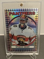 2021 O-Pee-Chee Platinum Spencer Knight RC Purple Houndstooth #/15 Rookie SP