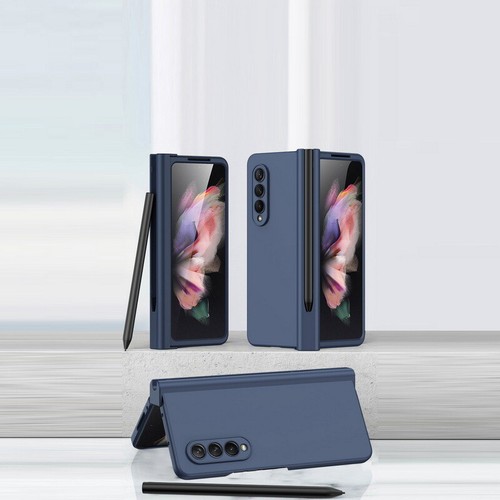 Funda rígida plegable para PC de vidrio templado a prueba de golpes para Samsung Galaxy Z Fold 3 - Imagen 9 de 17