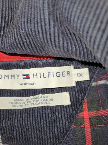 Giacca Tommy Hilfiger taglia XL rossa trapuntata leggera. Collare in velluto a coste. - Foto 10 di 13