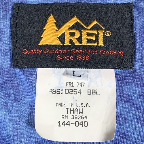 REI Jacket Men’s L Heavy Soft Fleece Pullover 1/2 Zip Nylon Lining Royal Blue - Picture 7 of 20