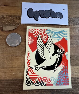 Shepard Fairey Obey Dove With Rose Sticker  Andre Has A Posse