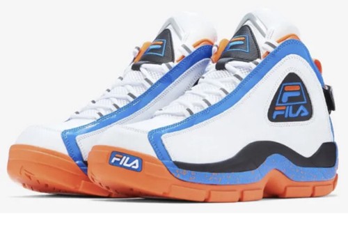New FILA Grant Hill 2 Basketball Shoes White Blue Orange 1BM01789 Men’s 10